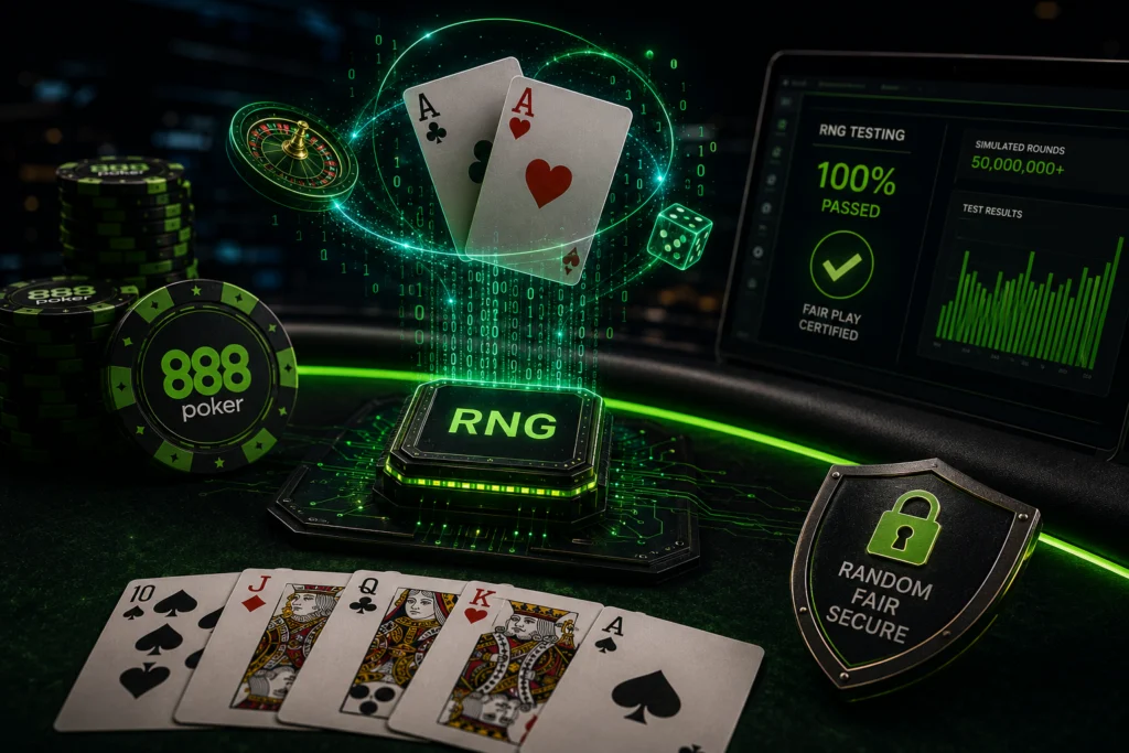 Random Number Generator technology behind 888 Poker games